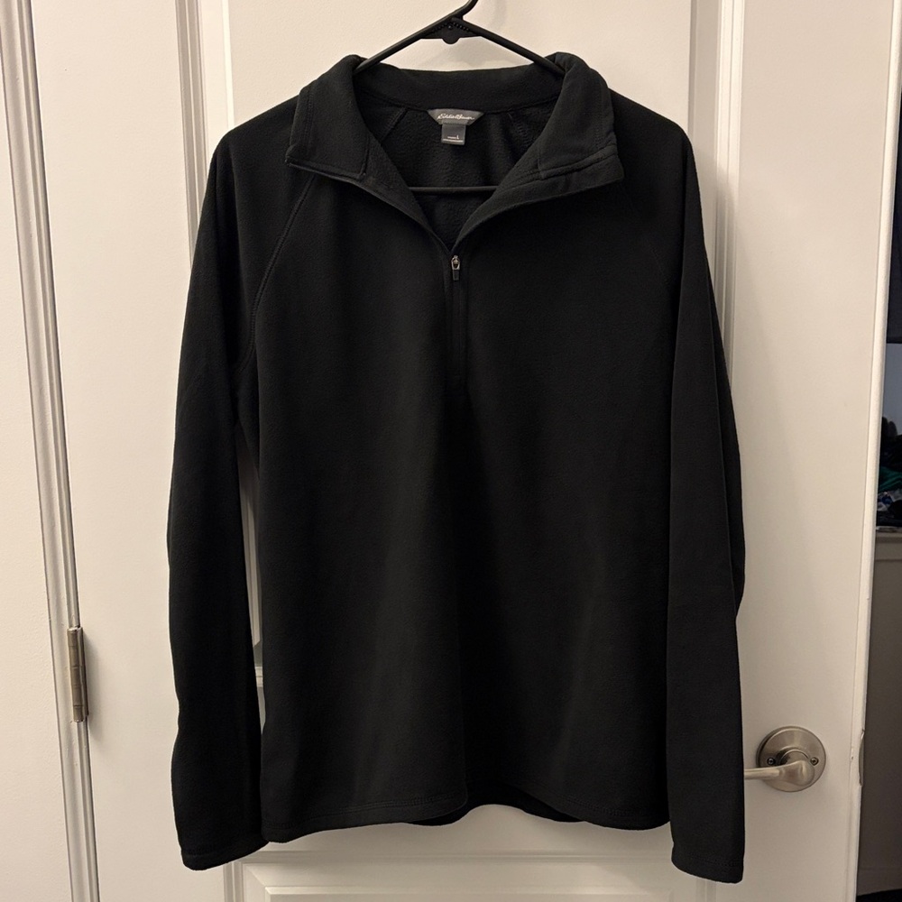 Eddie Bauer Women's Black Zip-Up Sweater